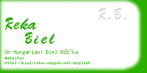 reka biel business card